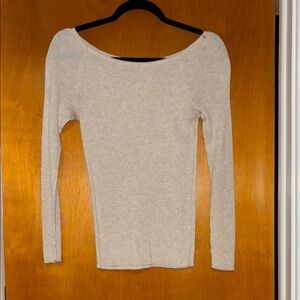 Old Navy Women's Light Gray Scoop Neck Sweater